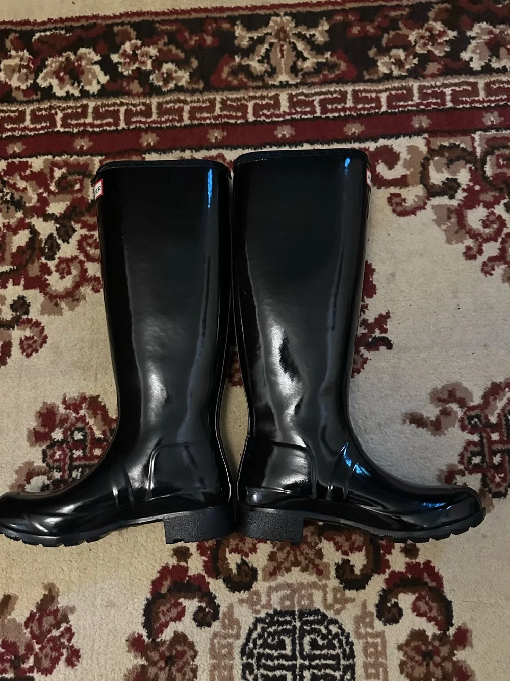 Hunter Tour black tall gloss rain boots